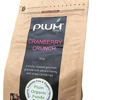 Cranberry Crunch Granola 500g - Plum Organic Foods ( BB - Feb 2026 )